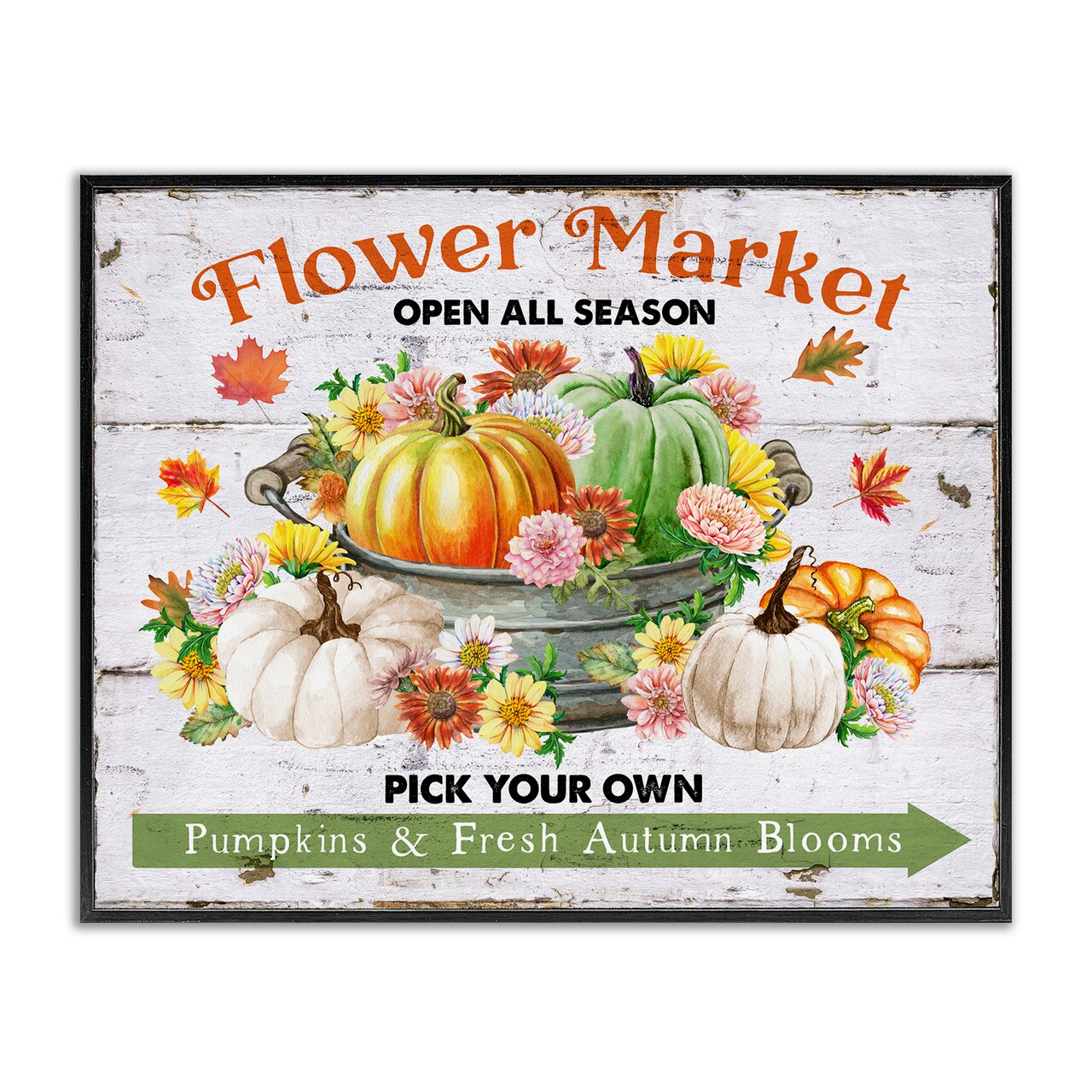 Stupell Industries Pick Your Own Fall Market Framed Giclee Wall Art Design by Creatif Belle